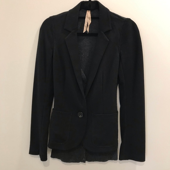 Bailey 44 black blazer with inner grey sweater - Picture 1 of 7